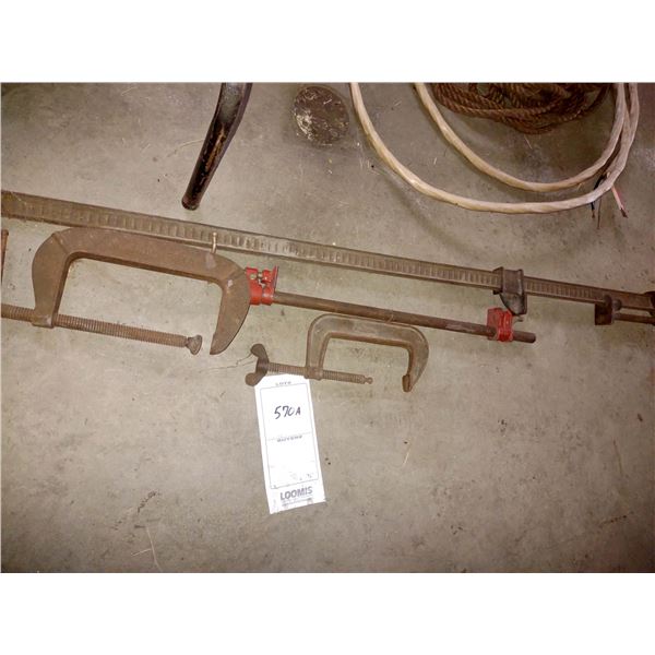 4 ASSORTED METAL/WOOD CLAMPS