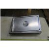Image 2 : 3 Stainless Food Warmer Dishes w/ Lids - 22x14in.