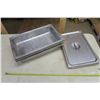 Image 3 : 3 Stainless Food Warmer Dishes w/ Lids - 22x14in.