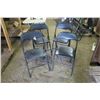 Image 1 : 4 Metal Folding Chairs - Black