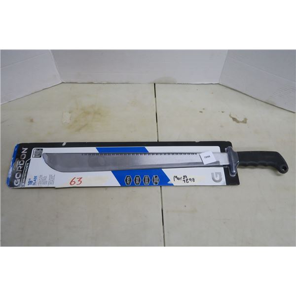 18" Serrated Machete For Recreational Use