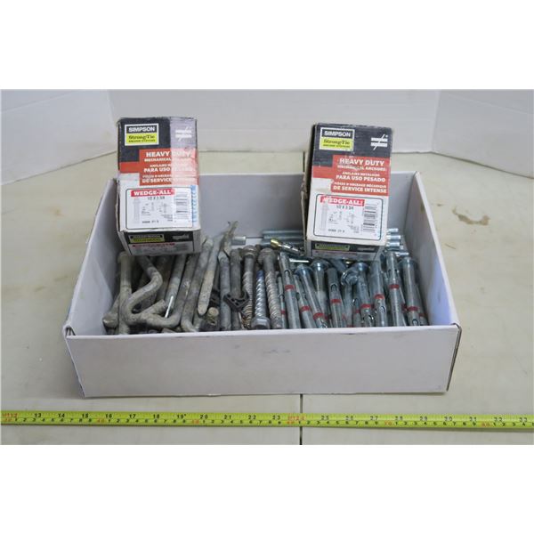 Lot of Assorted Concrete Anchors