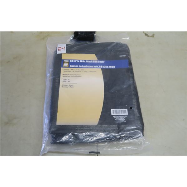 NIB Black BBQ Cover - 68x21x40in.
