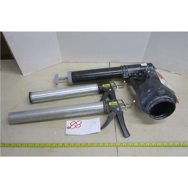 2x Large Albion Sausage Guns, Homax ProHopper 3L Paint Gun