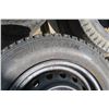 Image 3 : 4 - Matching Tires & 4 Bolt Steel Rims - Hankook Winters 175/70R13