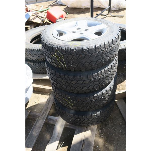 4 - Matching Honda Rims & Tires - Winter Snow Trakker P195/60R15