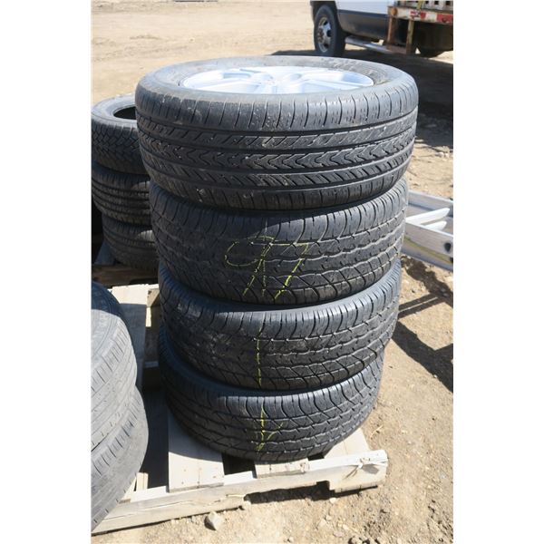 4 - Matching Mitsubishi Rims w/ Tires - 3x BF Goodrich, 1x Michelin All 225/55R16