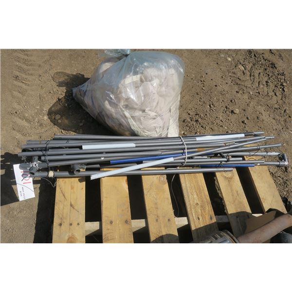 Cloth/Poly Gazebo with Metal Frame - Unknown Size