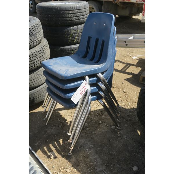 4 - Plastic School Chairs