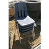 Image 2 : 4 - Plastic School Chairs