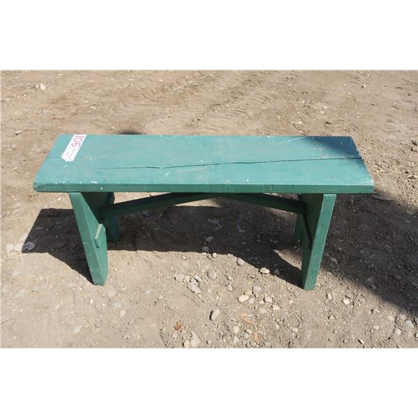 Green Wood Garden Bench - 11x40x20H in.