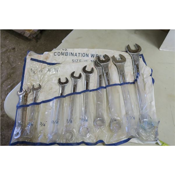 Combination Wrench Set 5/8" - 1 1/4" - Missing 9/16" but has Two 5/8"
