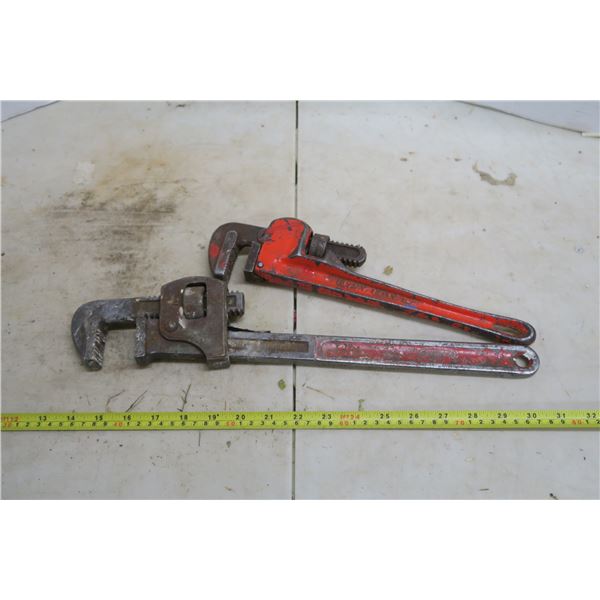 2x Pipe Wrenches - 14" & 16"