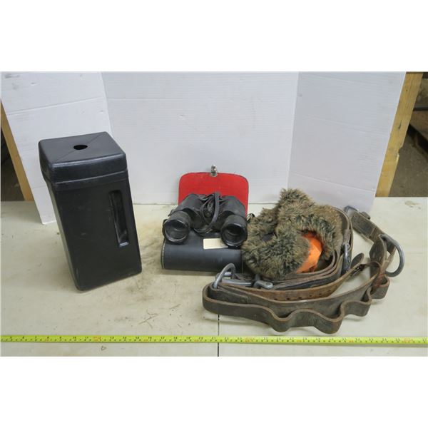 Binoculars, Hat, Harness & Tire "Chains"