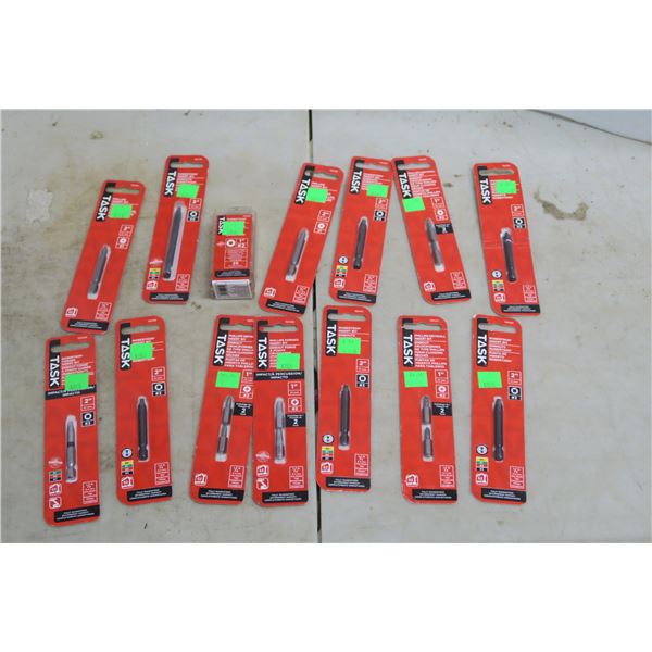 Lot of Task Fastener Bits - Assorted Types & Sizes - All UNOPENED