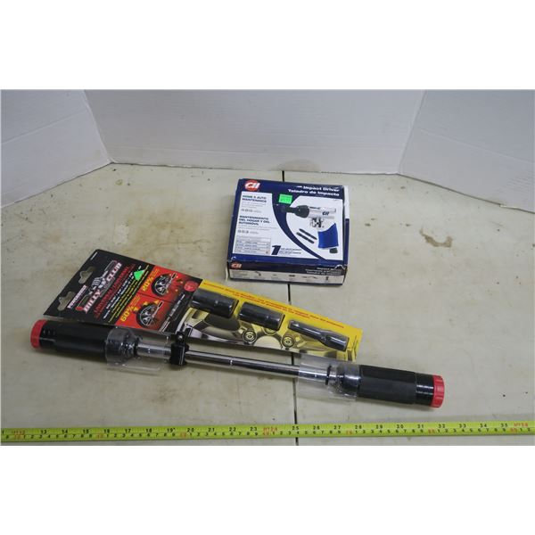 Universal Lug Nut Wrench & 1/4" Hex Air Impact - NIB