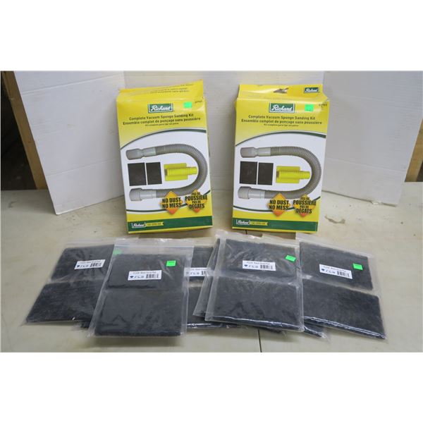 Vacuum Sponge Sanding Kits (2) & Lot of Scrub Pads