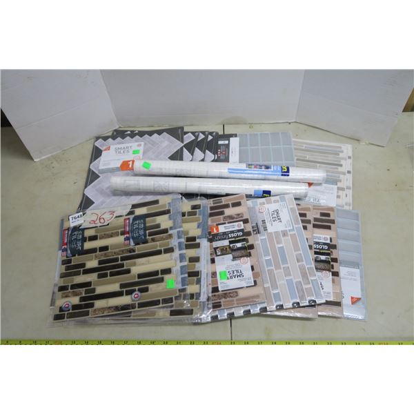 Lot of Bathroom/Kitchen Stick on "Tiles"