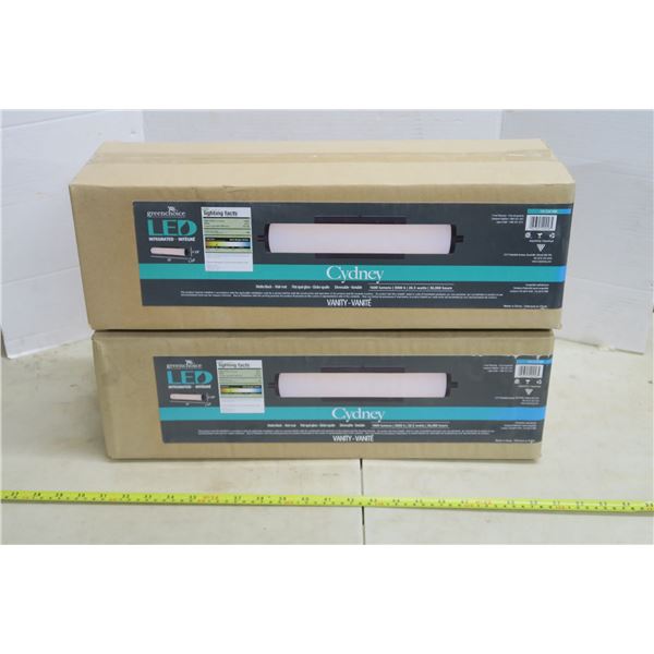 2x - 19" Wide Vanity Light 3000k 1600 Lumens - Matte Black