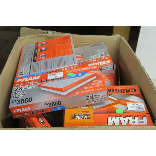Box of Fram Air Filters