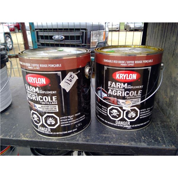 2x Krylon Sandable Red Oxide Primer Farm and Implement Machinerie - Weather Guard