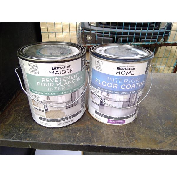 Rust-Oleum Home Interior Floor Coating Step 1 and 2