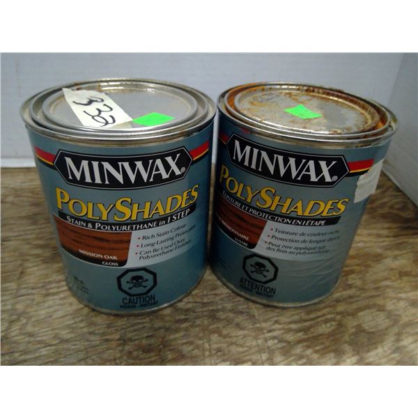 2x 946mL Minwax Polyshades Stain & Polyurethane in 1 Step - Mission Oak Gloss