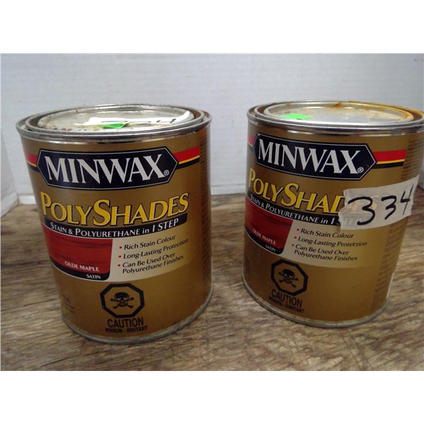 2x 946mL Minwax Polyshades Stain & Polyurethane in 1 Step - Old Maple