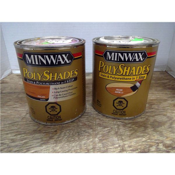 2x 946mL Minwax Polyshades Stain & Polyurethane in 1 Step - Pecan