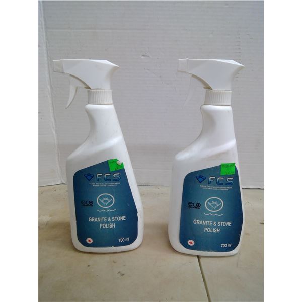 2x 700mL FCS Granite & Stone Polish Spray Bottles