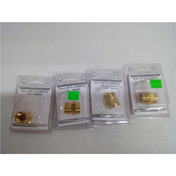4x Euro Plug Conversion Plug 3/8" Fx22MM M - PN 318030C