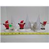 Image 2 : 3 LED Xmas Decorations - Santa and Snowman