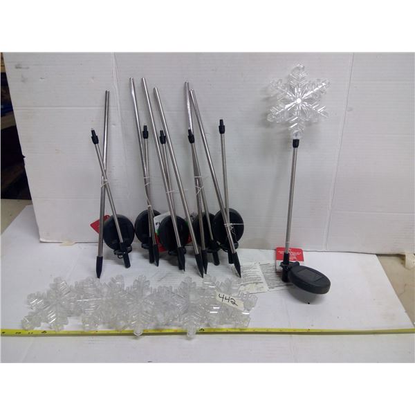 Solar Snowflake Stick Lights