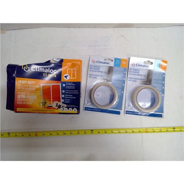 2x Climaloc Self-Adhesive Weather Stripping Tape and Climaloc Patio Door Insulating Kit
