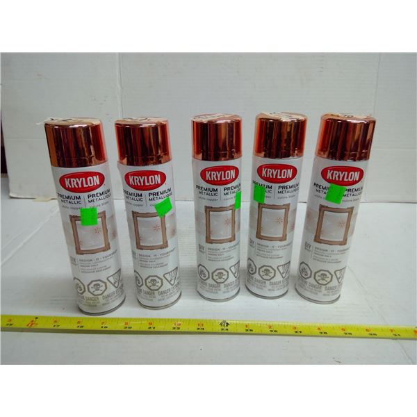 5x Krylon White Copper Spray Paint