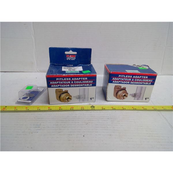 2x 1" Pitless Adapters and 1x Aerator Screen