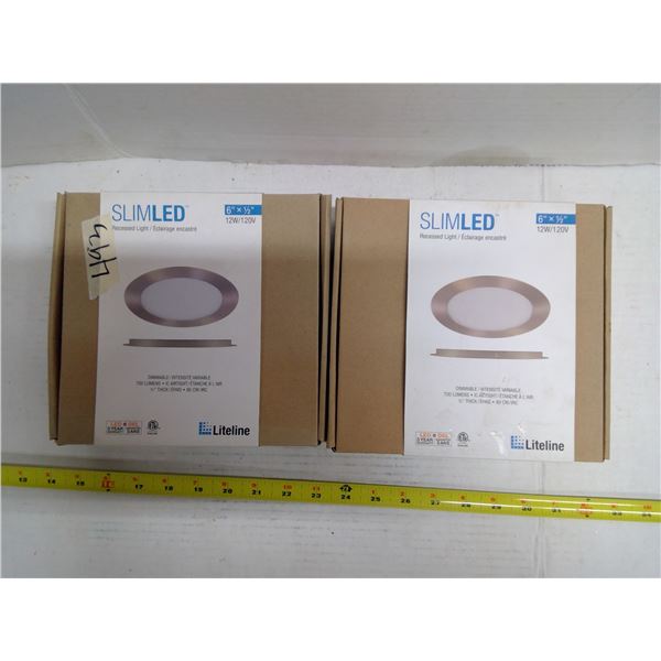 2x Slim LED Recessed Light - Dimmable, 700 Lumens