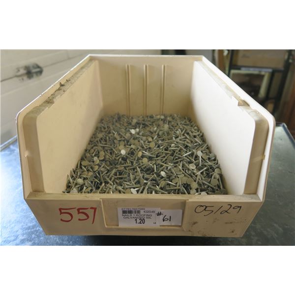 Approx. 25lbs of 1" Roofing Nails