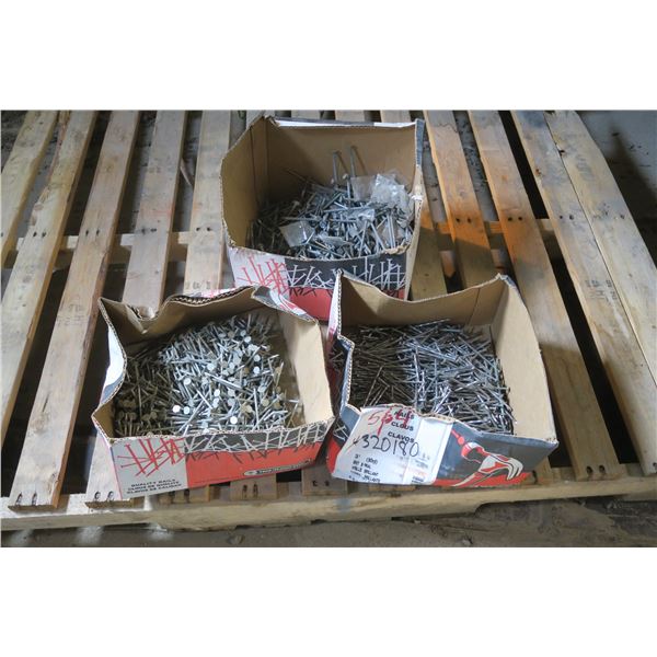 Approx. 30lbs of Nails - 2-1/2" Roofing, 5" Generic Nails, 3" Framing Nails