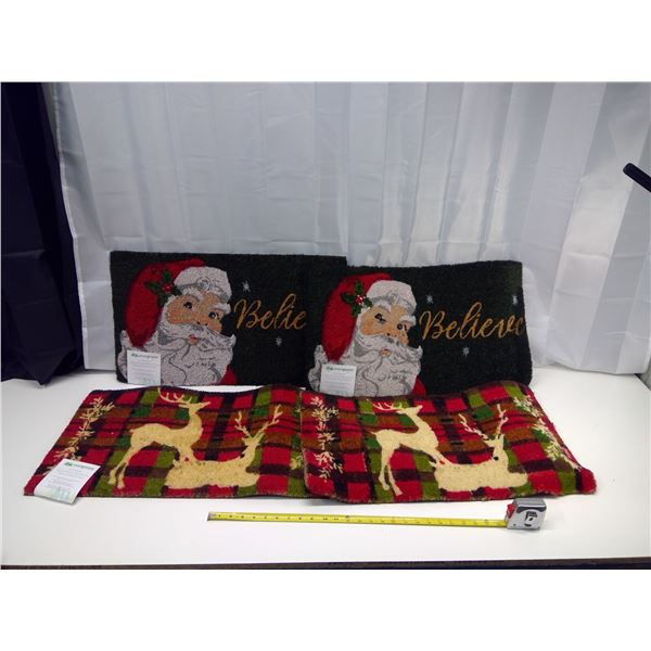 2 Sets of Xmas Doormats