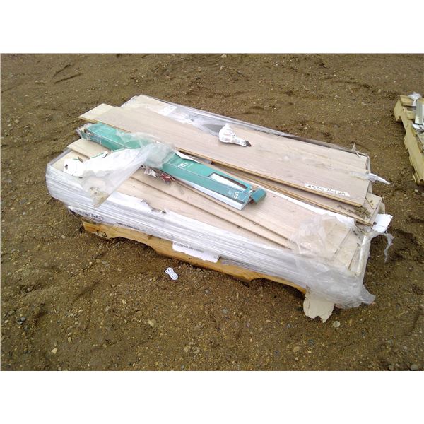 Pallet of Tates Swiss Elite Flooring and LED Light