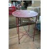 Image 1 : Red Metal Table 25" Across x 31" High