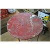 Image 2 : Red Metal Table 25" Across x 31" High
