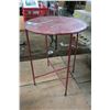 Image 3 : Red Metal Table 25" Across x 31" High