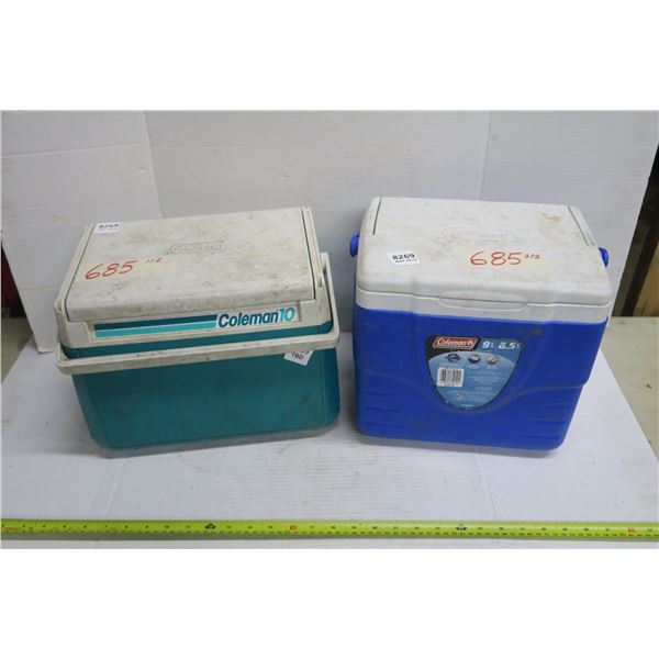 2 Small Coleman Coolers
