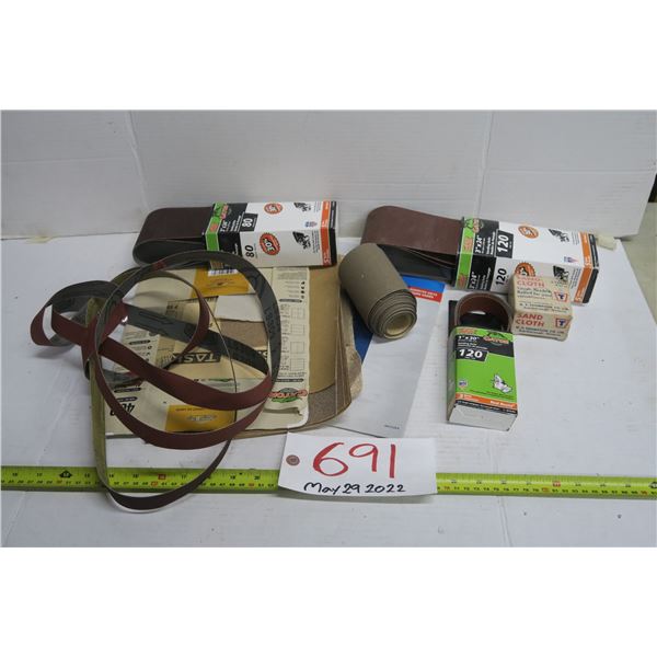 Lot of Sanding Belts & Paper