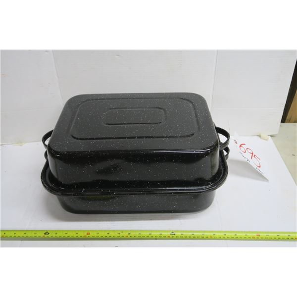 Large Enamel Roaster & Lid