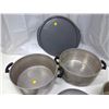 Image 4 : 3 Cooking Pots w/ Lids and Pizza Pan