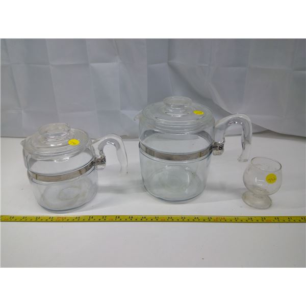 Glass Pitchers and Cup
