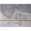 Image 1 : Glass Punch Bowl and Cups